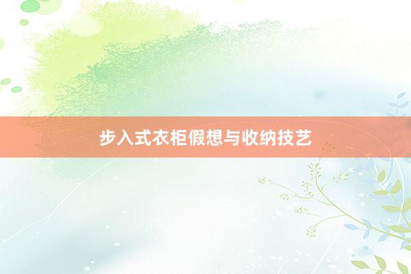 步入式衣柜假想与收纳技艺